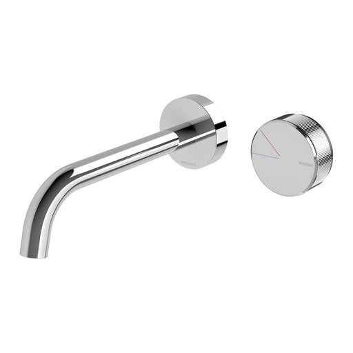 Phoenix Axia Wall Basin/Bath Curved Outlet Mixer Set 180mm Chrome-117-7815-00-blue-leaf-bathware