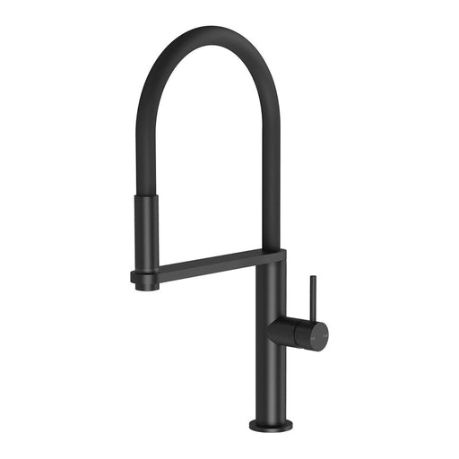 Phoenix Blix Flexible Hose Sink Mixer Round - Matte Black-10473100MB-blue-leaf-bathware