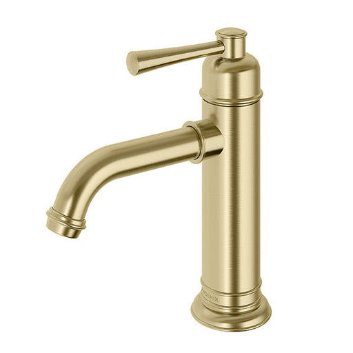 Phoenix Cromford Basin Mixer - Brushed Gold-134-7700-12-blue-leaf-bathware