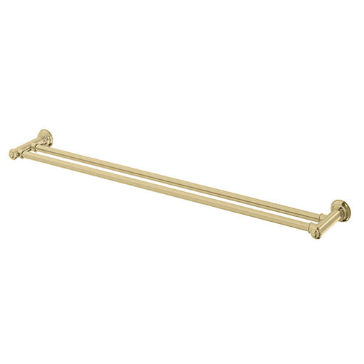 Phoenix Cromford Double Towel Rail 800mm - Brushed Gold-134-8130-12-blue-leaf-bathware