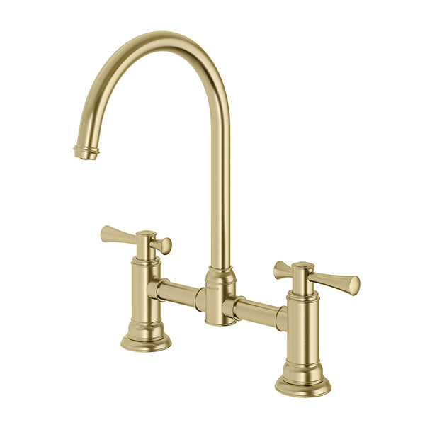 Phoenix Cromford Exposed Sink Set - Brushed Gold-134-1070-12-blue-leaf-bathware