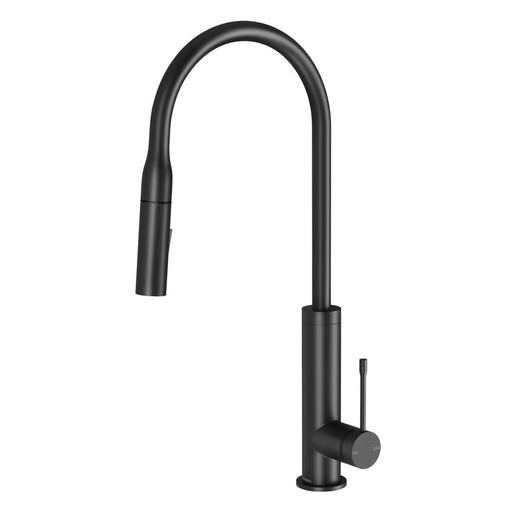 Phoenix Deja Pull Out Sink Mixer 220mm - Matte Black-126-7330-10-blue-leaf-bathware