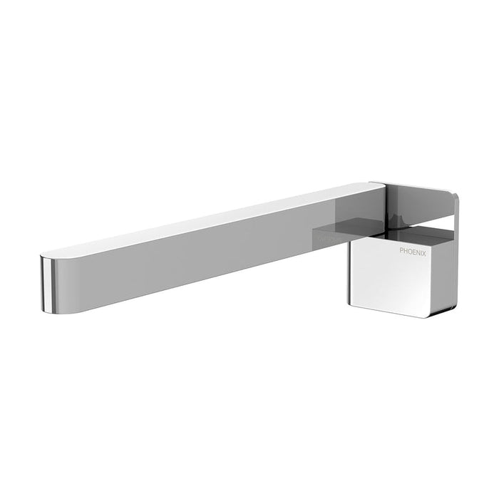 Phoenix Designer Swivel Bath Outlet 230mm Squareline - Chrome-121-0881-00-blue-leaf-bathware