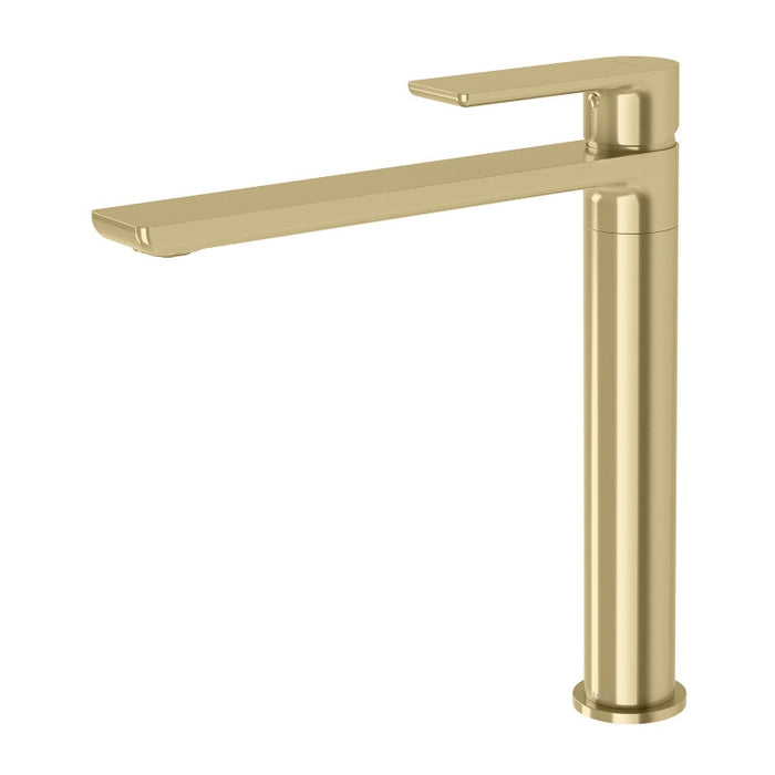 Phoenix Gloss MKII Sink Mixer - Brushed Gold-135-7300-12-blue-leaf-bathware