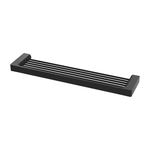 Phoenix Gloss Shower Shelf - Matte Black-GS896 MB-blue-leaf-bathware