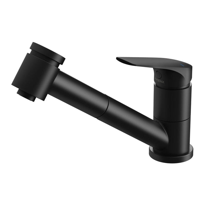 Phoenix Ivy MKII Pull Out Sink Mixer - Matte Black-154-7100-10-blue-leaf-bathware