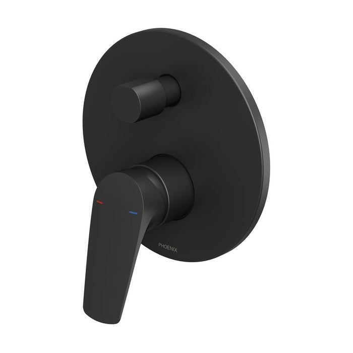 Phoenix Ivy MKII Shower / Bath Diverter Mixer Trim Kit - Matte Black-154-7940-10-blue-leaf-bathware