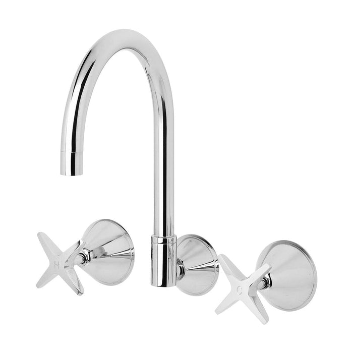 Phoenix Ivy Wall Sink Set - Chrome-632 CHR-blue-leaf-bathware