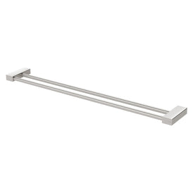 Phoenix Lexi MKII Double Towel Rail 800mm - Brushed Nickel-123-8130-40-blue-leaf-bathware