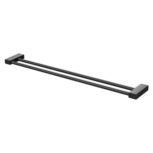 Phoenix Lexi MKII Double Towel Rail 800mm - Matte Black-123-8130-10-blue-leaf-bathware