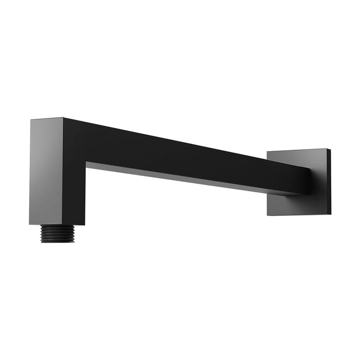 Phoenix Lexi Shower Arm 400mm Square - Matte Black-LE6000-10-blue-leaf-bathware