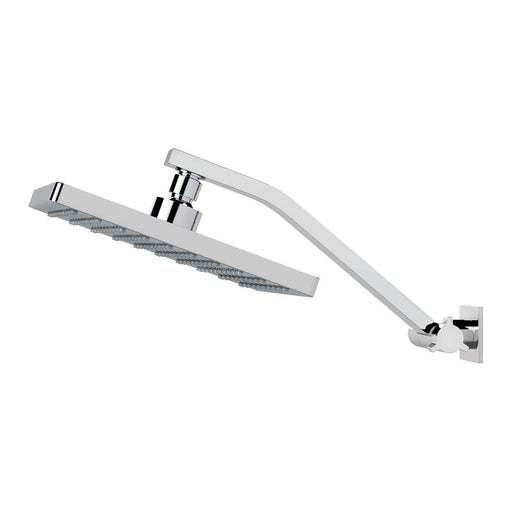 Phoenix Lexi Universal Shower Arm & 200mm Square Rose - Chrome-LE5101-00-blue-leaf-bathware