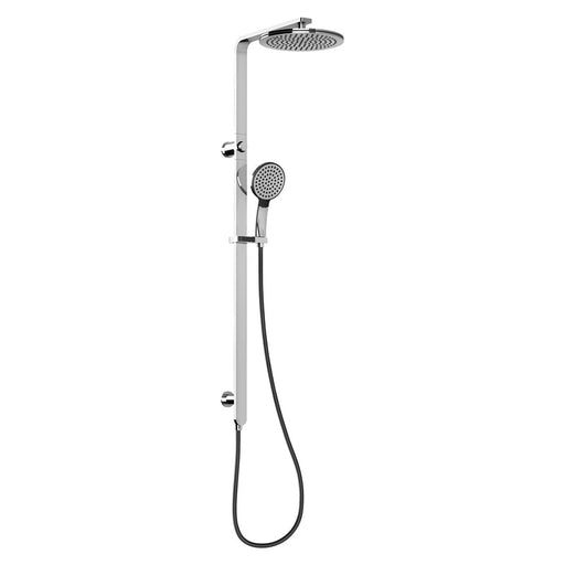 Phoenix NX Quil Twin Shower - Chrome / Matte Black-606-6500-60-blue-leaf-bathware