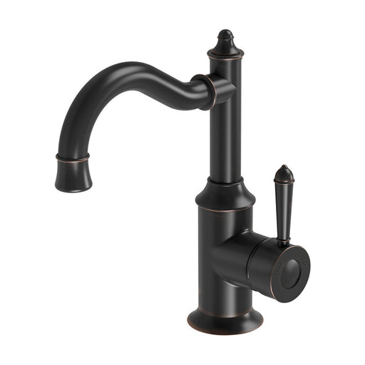 Phoenix Nostalgia Basin Mixer 160mm Shepherds Crook - Antique Black-NS748-33-blue-leaf-bathware