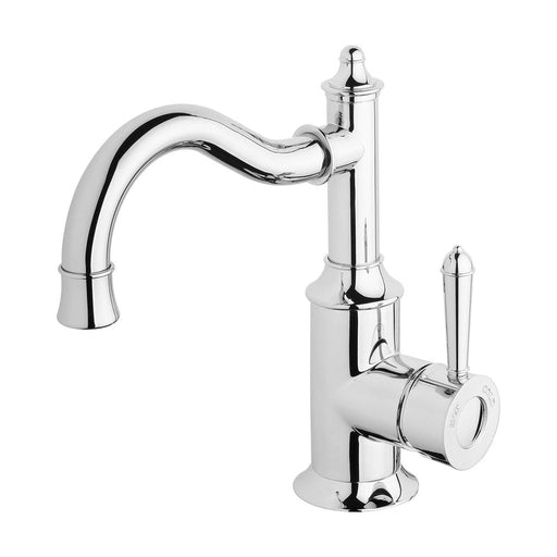 Phoenix Nostalgia Basin Mixer 160mm Shepherds Crook - Chrome-NS748 CHR-blue-leaf-bathware