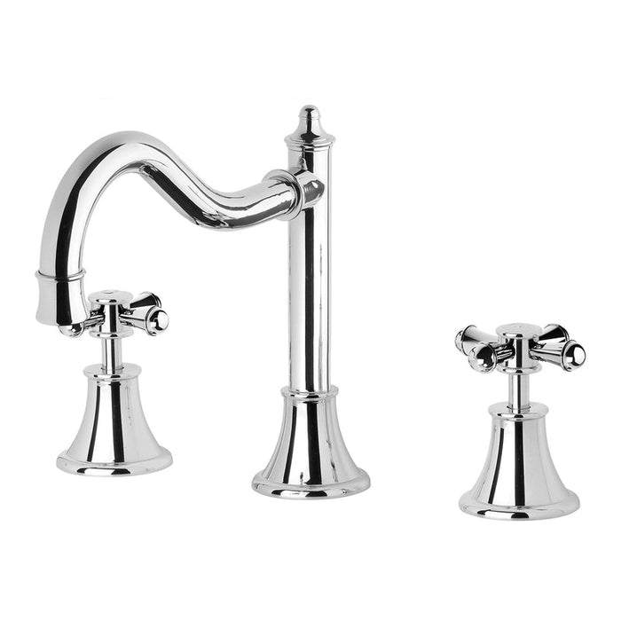 Phoenix Nostalgia Basin Set Shepherds Crook - Chrome-NS104 CHR-blue-leaf-bathware