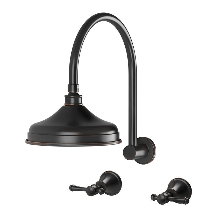 Phoenix Nostalgia Lever Shower Set - Antique Black-NS121L-33-blue-leaf-bathware