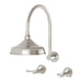 Phoenix Nostalgia Lever Shower Set - Brushed Nickel-NS121L-40-blue-leaf-bathware