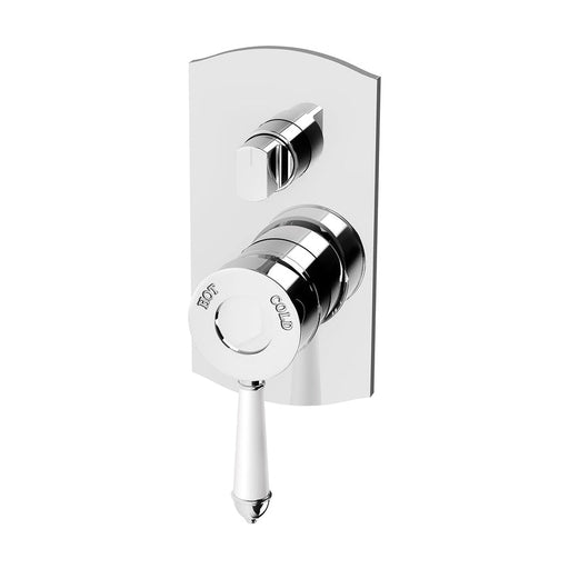 Phoenix Nostalgia Shower / Bath Diverter Mixer - Chrome / Natural White-NS791-62-blue-leaf-bathware