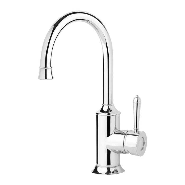 Phoenix Nostalgia Sink Mixer 160mm Gooseneck - Chrome-NS730 CHR-blue-leaf-bathware