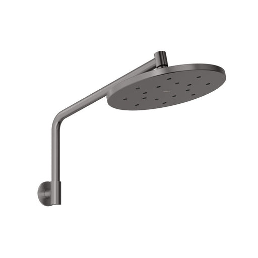 Phoenix Ormond High-Rise Shower Arm and Rose - Brushed Carbon-609-5300-31-blue-leaf-bathware