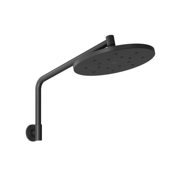 Phoenix Ormond High-Rise Shower Arm and Rose - Matte Black-609-5300-10-blue-leaf-bathware