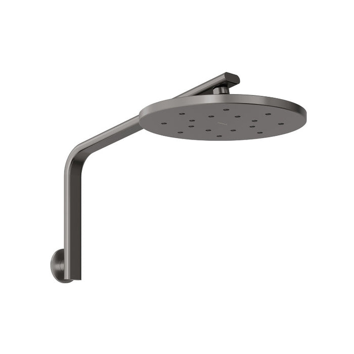 Phoenix Oxley High-Rise Shower Arm and Rose - Brushed Carbon-610-5300-31-blue-leaf-bathware