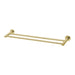 Phoenix Radii Double Towel Rail 600mm Round Plate - Brushed Gold-RA813-12-blue-leaf-bathware