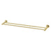 Phoenix Radii Double Towel Rail 800mm Round Plate - Brushed Gold-RA812-12-blue-leaf-bathware