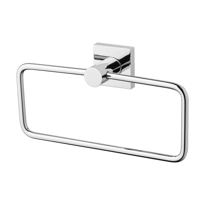 Phoenix Radii Hand Towel Holder Square Plate - Chrome-RS893 CHR-blue-leaf-bathware