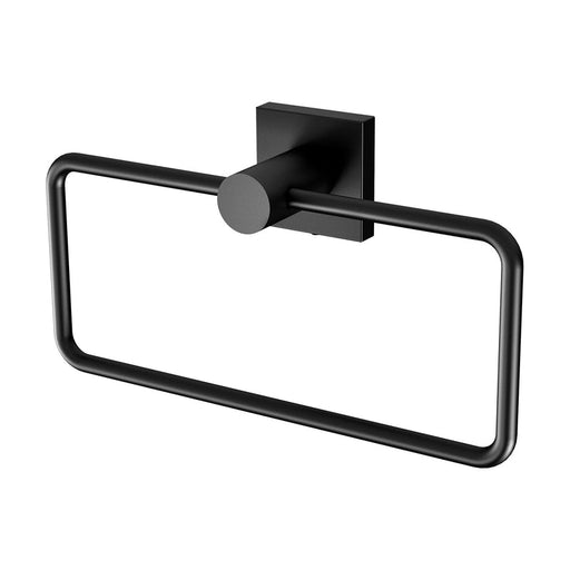 Phoenix Radii Hand Towel Holder Square Plate - Matte Black-RS893 MB-blue-leaf-bathware