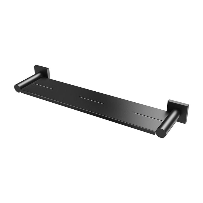 Phoenix Radii Metal Shelf Square Plate - Matte Black-RS886 MB-blue-leaf-bathware