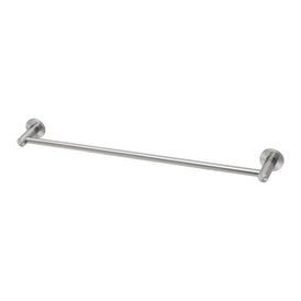 Phoenix Radii SS 316 Single Towel Rail 600mm Round Plate - Stainless Steel-RA804-51-blue-leaf-bathware
