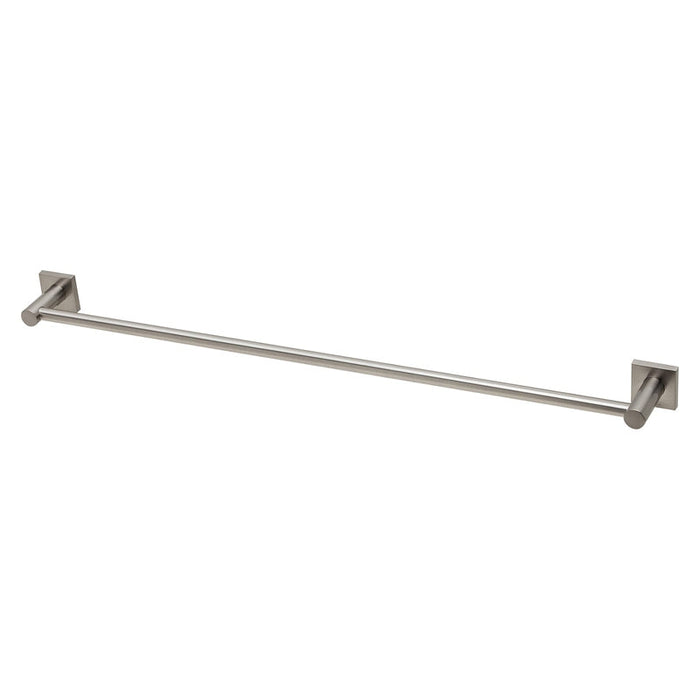 Phoenix Radii Single Towel Rail 800mm Square Plate - Brushed Nickel-RS803 BN-blue-leaf-bathware