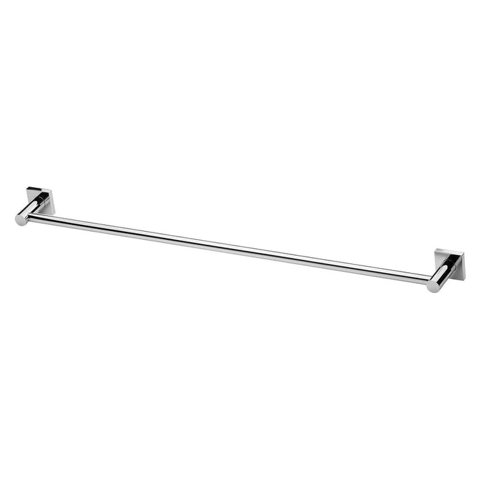 Phoenix Radii Single Towel Rail 800mm Square Plate - Chrome-RS803 CHR-blue-leaf-bathware