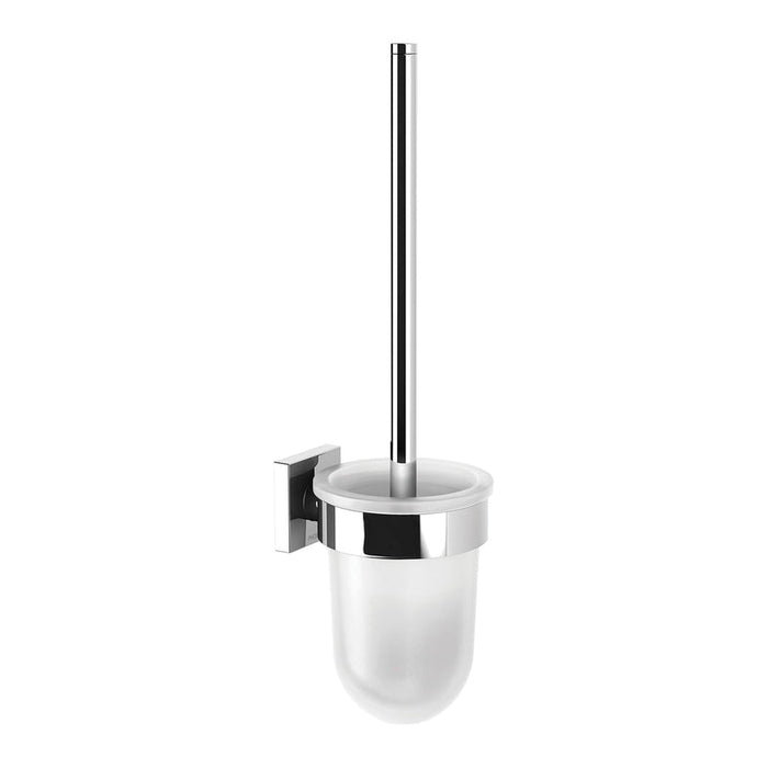 Phoenix Radii Toilet Brush & Holder Square - Chrome-RS50800C-blue-leaf-bathware