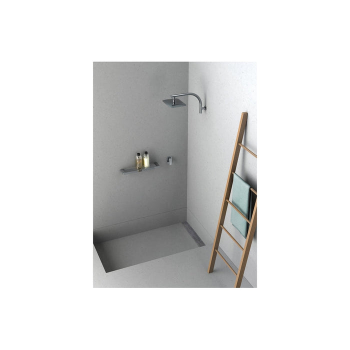 Phoenix Rush High-Rise Shower Arm & 200 x 250mm Rose - Chrome-RU526 CHR-blue-leaf-bathware