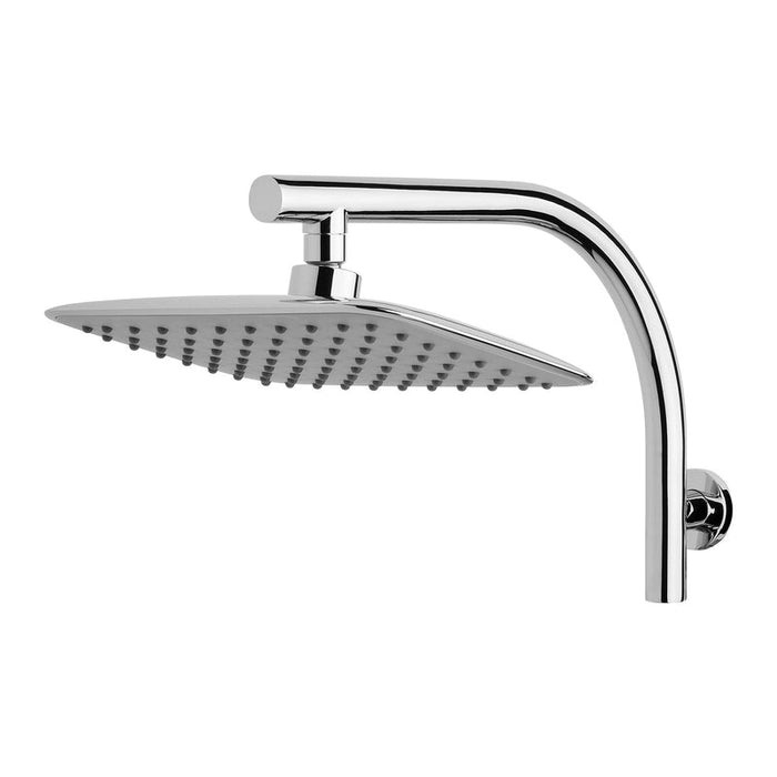 Phoenix Rush High-Rise Shower Arm & 200 x 250mm Rose - Chrome-RU526 CHR-blue-leaf-bathware