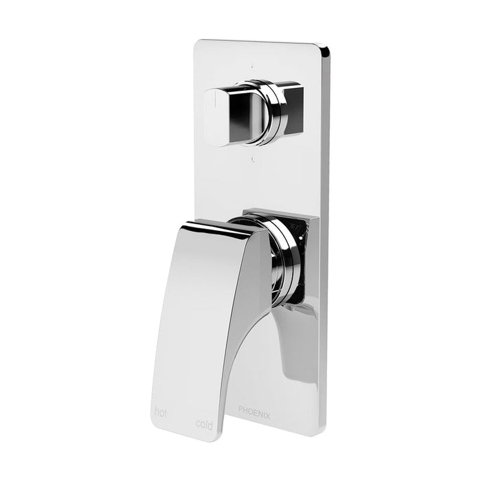 Phoenix Rush Shower / Bath Diverter Mixer - Chrome-RU791 CHR-blue-leaf-bathware