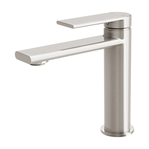 Phoenix Teel Basin Mixer - Brushed Nickel-118-7700-40-blue-leaf-bathware