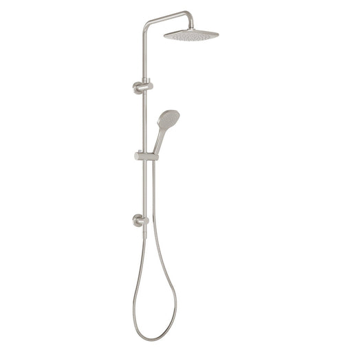 Phoenix Teva Twin Shower - Brushed Nickel-152-6500-40-blue-leaf-bathware