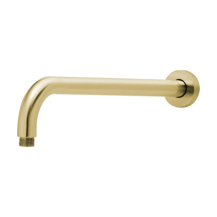 Phoenix Vivid Shower Arm 400mm Round - Brushed Gold-V6000-12-blue-leaf-bathware