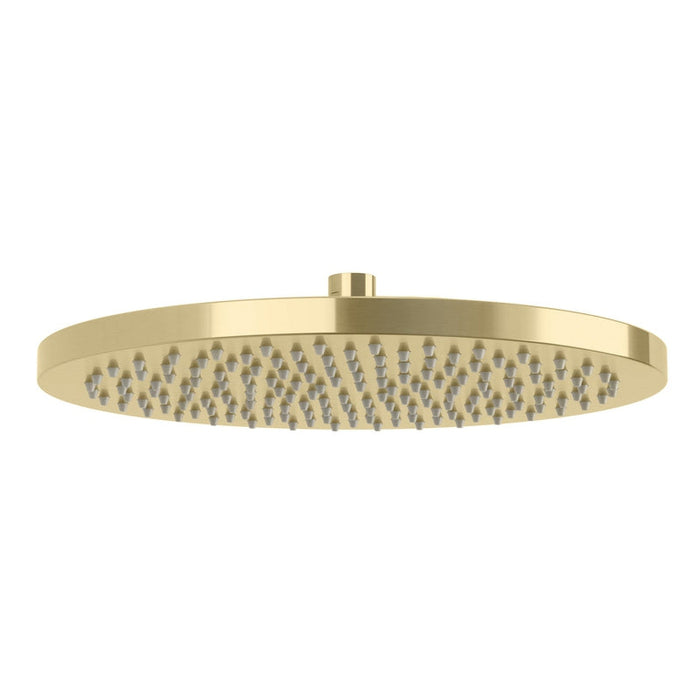 Phoenix Vivid Shower Rose 300mm Round - Brushed Gold-V5005-12-blue-leaf-bathware