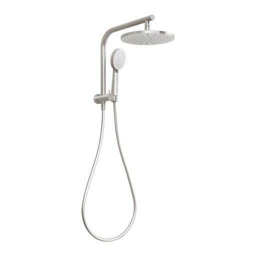 Phoenix Vivid Slimline Compact Twin Shower - Brushed Nickel-VS6510-40-blue-leaf-bathware