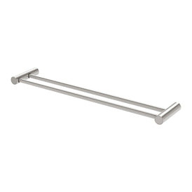 Phoenix Vivid Slimline Double Towel Rail 600mm - Brushed Nickel-111-8110-40-blue-leaf-bathware