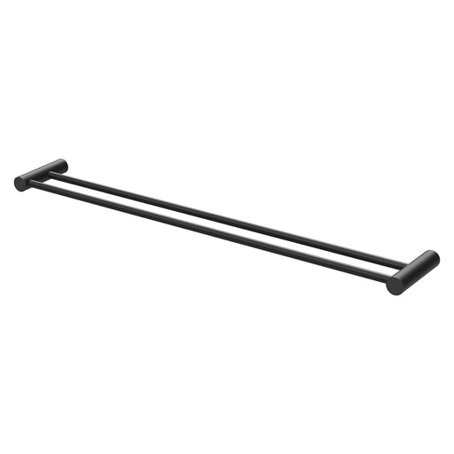 Phoenix Vivid Slimline Double Towel Rail 800mm - Matte Black-111-8130-10-blue-leaf-bathware