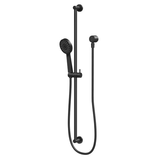 Phoenix Vivid Slimline Extended Rail Shower - Matte Black-VS6835-10-blue-leaf-bathware