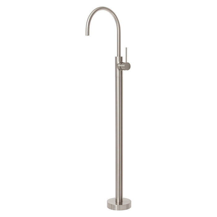 Phoenix Vivid Slimline Floor Mounted Bath Mixer - Brushed Nickel-VS745 BN-blue-leaf-bathware