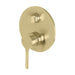 Phoenix Vivid Slimline Oval Shower / Bath Diverter Mixer - Brushed Gold-VV791-12-blue-leaf-bathware