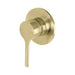 Phoenix Vivid Slimline Oval Shower / Wall Mixer - Brushed Gold-VV780-12-blue-leaf-bathware